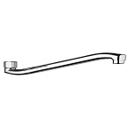 A30S Излив плоский S-образный с аэратором, L=300мм нерж/хром  FASHUN