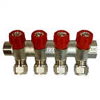 Коллектор VR505 с регулировочными вентилями 3/4"х16, 5 выходов, с цангами VIEIR (6/1шт)  