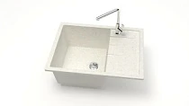 Мойка МАТОВАЯ 151/Q7 (ХЛОПОК) AQUADREAM, прямоуг с крылом, 645x505x218