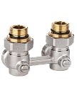 Узел нижн. подкл.радиаторов 1/2" нар х 3/4" нар угловой (H-образный) UU