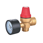 Предохранительный клапан под манометр 1/2FM - 3 бар красный VIEIR  VR11KFM-3 (100/10)