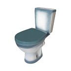 Унитаз-компакт "Соло" зеленый (гориз, нижн, сид, 2кн.арм.) ROSA (г. Киров)