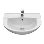 Умывальник ВИКТОРИЯ с переливом крап на белом (32)