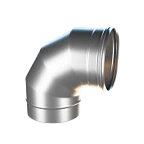 Воздуховоды Briz -  колено 90* d150 (оц.сталь) (1уп./6шт.)