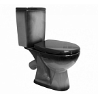 Унитаз-компакт "Уют" черный (косой, сиден., креплен. к полу, 2-х уров.арм.) ROSA   УЦЕНКА