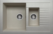 мойка F-21 №14(СЕРЫЙ) Polygran 770х490 двойн