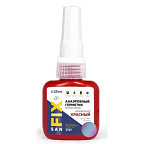 Герметик анаэробный неразборный, высокой прочности, низк.-сред. вязкости, 15мл, красный, SANFIX