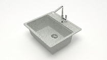 Мойка МАТОВАЯ 9/Q10 (СВЕТЛО СЕРАЯ) AQUADREAM, прямоуг, 570х505х200