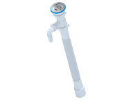 118G Сифон для умывальника 1 1/2"*40/50 гофриров. с отвод. для стир.маш., 648-1488мм, АНИ пласт (40)