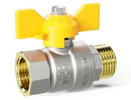 Кран шар. ГАЗ 3/4 г/ш бабочка Ду20 Ру40 LD Pride (22)