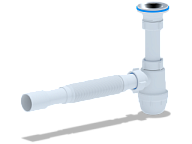 1015BM Сифон для мойки 1 1/4"*32 Юнг (гибкая труба 32*32/40), АНИ пласт (15)