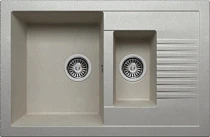 мойка F-21 №14(СЕРЫЙ) Polygran 770х490 двойн