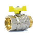 Кран шар. ГАЗ 1/2 г/ш бабочка Ду15 Ру40 LD Pride (30)