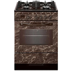 Газ.плита GEFEST ПГ 6500-03 0054 (85х60х60) фасад с рисунком мрамор коричневый (полный газконтроль)