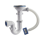 4107-S Сифон д/кух прямоточный 3 1/2"*40 (прямоугольный перелив), ОРИО (30)