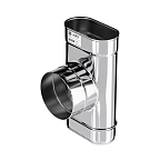 Тройник 90* КРАФТ Овал (316/0,8) 100х200 d120