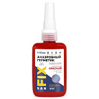 Герметик анаэробный неразборный, высокой прочности, низк.-сред. вязкости, 50мл, красный, SANFIX