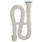 70112-АС Гофросифон 1 1/2"*40 белый, (пласт.решетка d70мм,длина1500мм,переходник на 50мм), ОРИО (20)