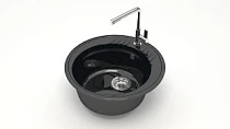 Z6 Q4 Мойка ГЛЯНЦЕВАЯ (ЧЁРН) MARRBAXX, круглая, 515х213