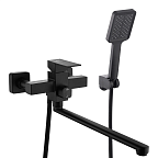 A52202-7 Смеситель ванно-душевой с гарнитуром (черный) нерж, d35, излив L315мм  FASHUN (10)