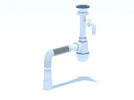 0315C Сифон для мойки 1 1/2"*40 (отвод для стиральной машины, гибкая труба 40*40/50), АНИ пласт (30)