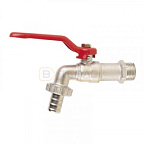 Кран шар лат водоразб. под шланг 1/2 рычаг ECO (AQUALINK)(180/20)