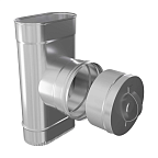 Ревизия 90* с заглушкой КРАФТ Овал (316/0,8) 100х200 d150