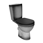 Унитаз-компакт "Рио" черный (гориз, сид, 2-х уровн.арм.) ROSA (г. Киров)