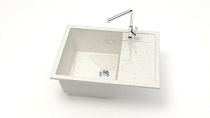 Z151 Q7 Мойка ГЛЯНЦЕВАЯ (ХЛОПОК) AQUADREAM, прямоуг с крылом, 645x505x218