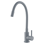 A54101N-12A Смеситель для кухни (серый) нерж, d35, гибкий излив, гайка  FASHUN (10)