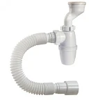 31009-Р Сифон для писсуара 1 1/4"*40 (манжеты d-40мм/d-46мм, гибкая труба 40"40/50, ОРИО (43)