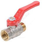 Кран шар. 1 г/ш рычаг Ду25 Ру40 Эксперт, полн.проход, никель  Dist