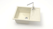 Z151 Q2 Мойка ГЛЯНЦЕВАЯ (БЕЖ) MARRBAXX, прямоуг с крылом, 645x505x218