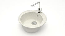 Мойка МАТОВАЯ 6/Q7 (ХЛОПОК) AQUADREAM, круглая, 515х213