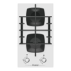 Варочная панель газ. GEFEST ПВГ 2003 К12 (10х30х53) "Домино". Стеклянная пластина белого цвета