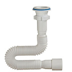 7015-А Гибкая труба с выпуском 1 1/2"*40/50 (длина 650мм, пластик. чашка d70мм), ОРИО (75)