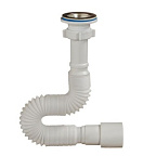 3016-А Гибкая труба с выпуском 1 1/4"*40/50 (длина 650мм, нерж. чашка d63мм), ОРИО (90)