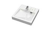V58 D1 Раковина Марго (СИГН.БЕЛ) (дл.500,шир.546,глуб.88)  AQUADREAM   (КОМПЛЕКТ)