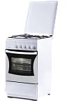 Плита комбинированная FLAMA AK1411 W (4-х комф,крышка,подсв,проф.реш) (АРТ.049)