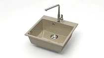 Z42 Q5 Мойка ГЛЯНЦЕВАЯ (ПЕСОЧН) MARRBAXX, квадратная, 500х500х175
