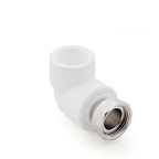 Угольник 90гр с НАК.ГАЙКОЙ 20х1/2 БЕЛЫЙ РТП (200/20)