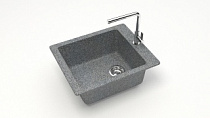 Мойка МАТОВАЯ 8/Q8 (ТЁМНО СЕРАЯ) AQUADREAM, прямоуг, 425х500х195