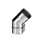 Колено 45* КРАФТ Овал (316/0,8) 100х200 мен.