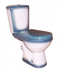 Унитаз-компакт "Комфорт" зеленый (косой, сиден., креплен. к полу, 2-х уровн.арм.) ROSA (г. Киров)