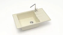 Мойка МАТОВАЯ 29/Q2 (БЕЖ) AQUADREAM, прямоуг с крылом, 815х500х212  OFF