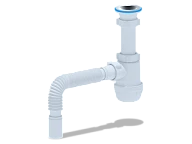 0105A Сифон для мойки 1 1/2"*40 Грот (гибкая труба 40/40), АНИ пласт (30)