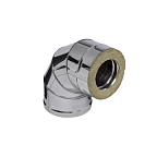 Сэндвич - колено 90* (430/0,5 + нерж) ф130х200   УЦЕНКА