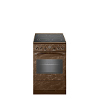 Электрич.плита GEFEST ЭП Н Д 5560-03 0054 (85х50х58,5) фасад стекл.корич.под мрамор,панель черн.цв.