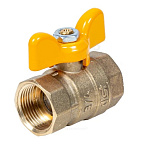 Кран шар. ГАЗ 1/2 г/г бабочка Ду15 Ру40 Серия 59 (ст.проход)  DIST