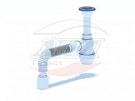 0510C Сифон для мойки 1 1/2"*40 (гибкая труба 40/50), АНИ пласт (35)
